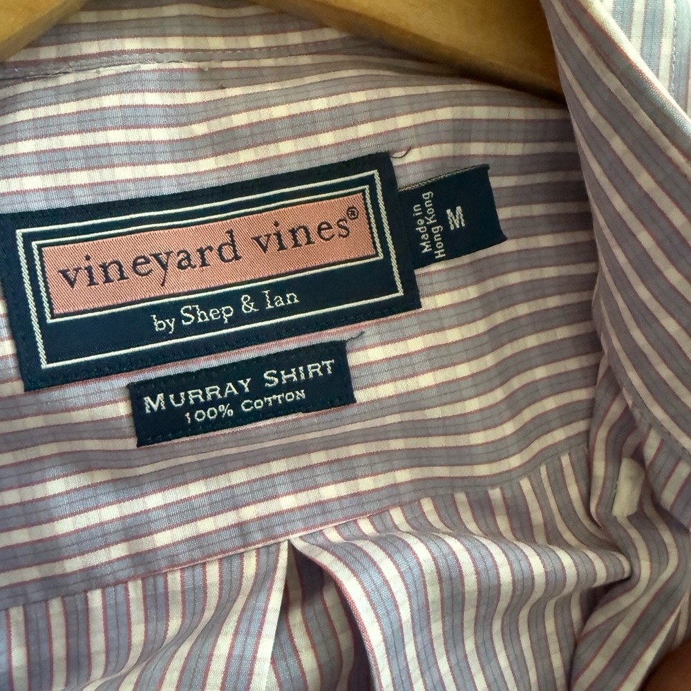 Vineyard Vines Men's Murray Shirt - Pink and White Striped